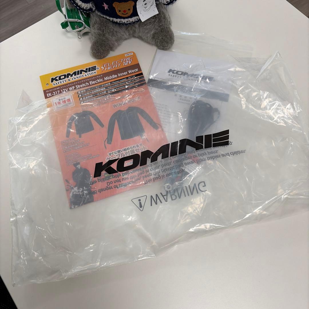 コミネ ek-317 ストレッチ電熱インナーウェア 未使用品！XL ブラック