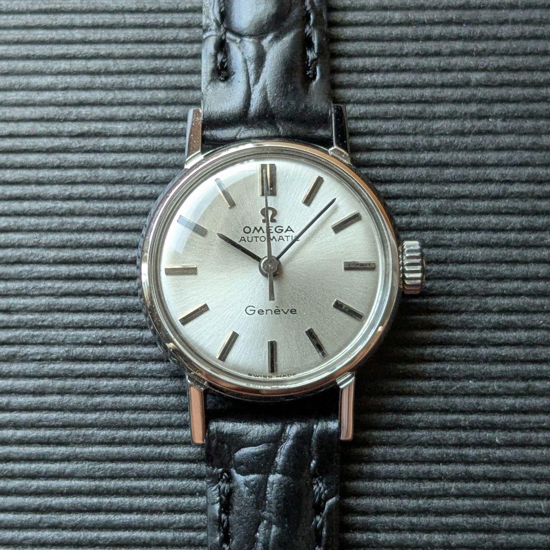オメガ ジュネーブ 自動巻き レディース ラウンド 秒針付き オーバーホール済み