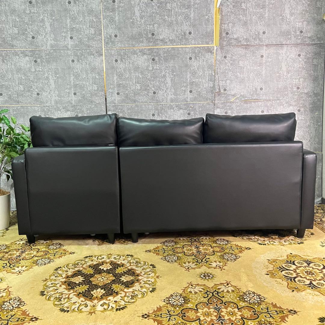 コメント者꧁サンワサプライ꧂ソファ&オットマン&ガラステーブルセット