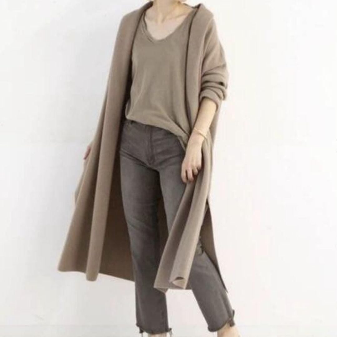 KAO　Deuxieme Classe　スムースニットガウンコート