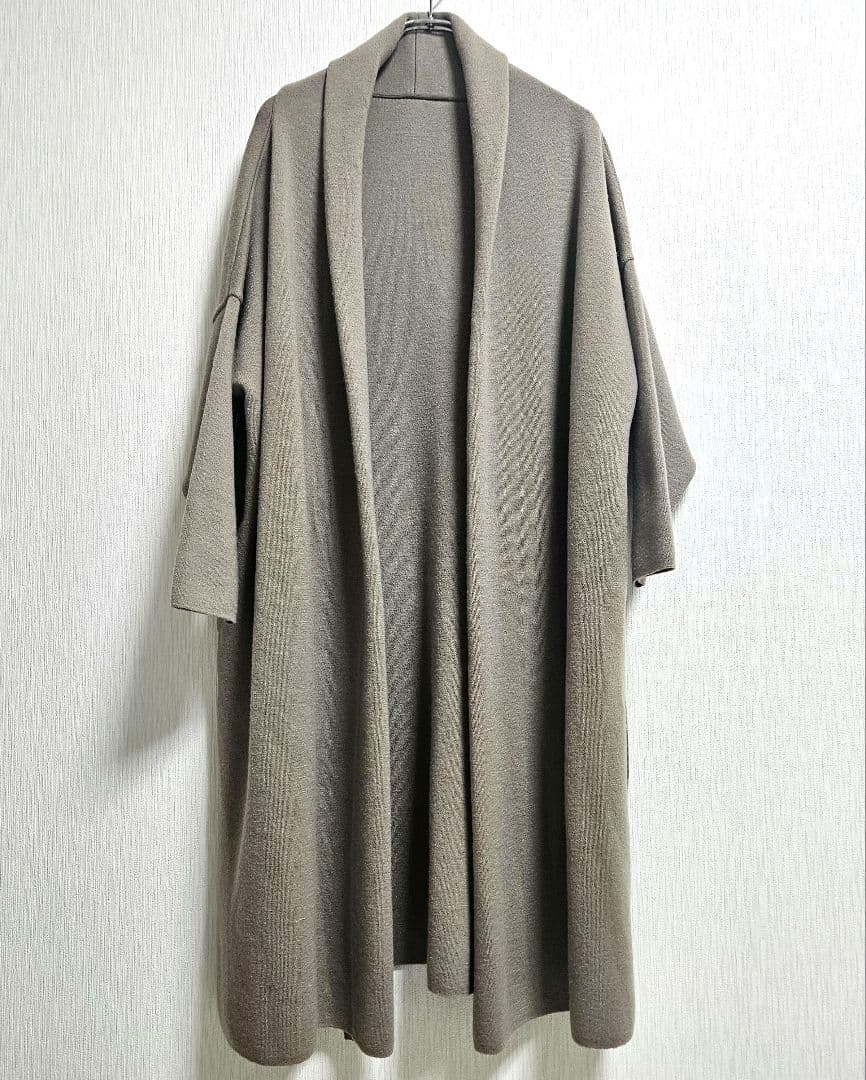 KAO　Deuxieme Classe　スムースニットガウンコート