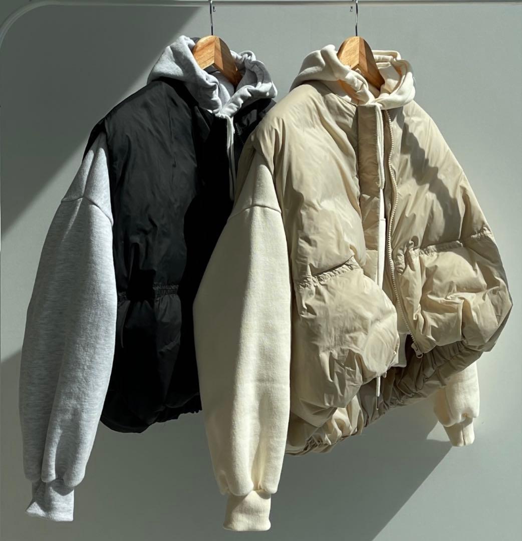 エッグショートダウンベスト ベージュ