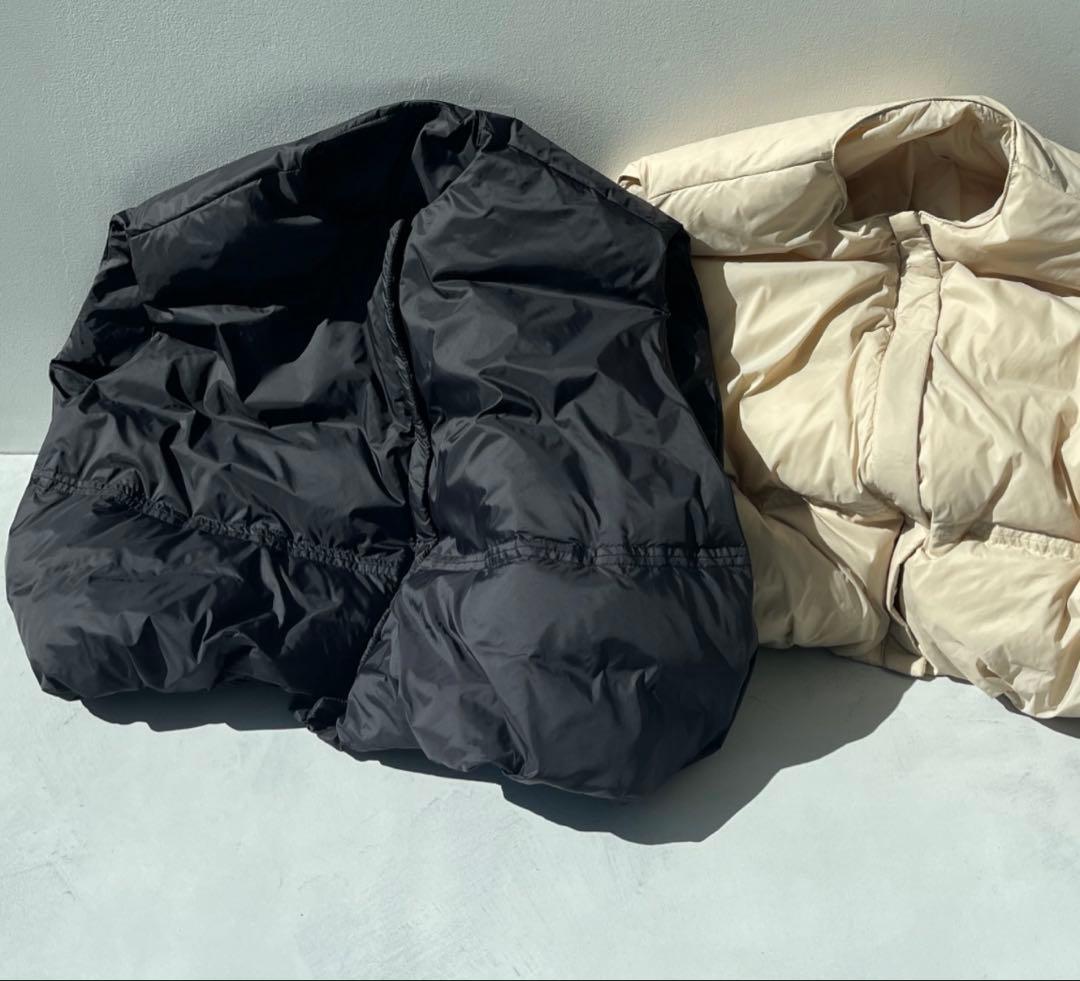 エッグショートダウンベスト ベージュ