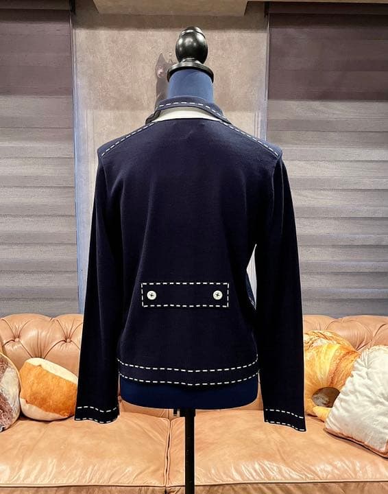 ［新品未使用49AV junko shimada]コットンカーディガンネイビー