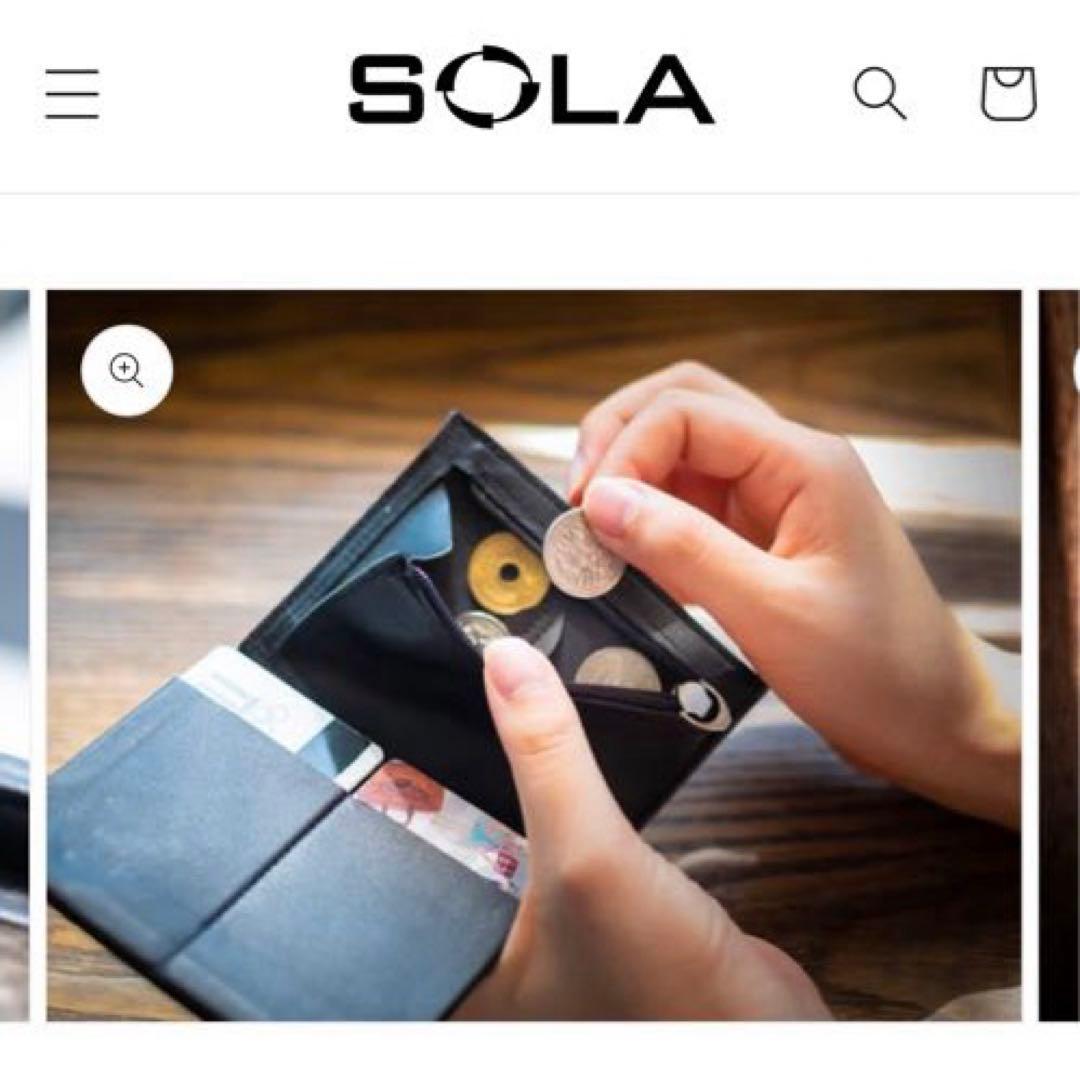 【新品未使用】日本製 SOLA Tenuis3 二つ折り財布/Black