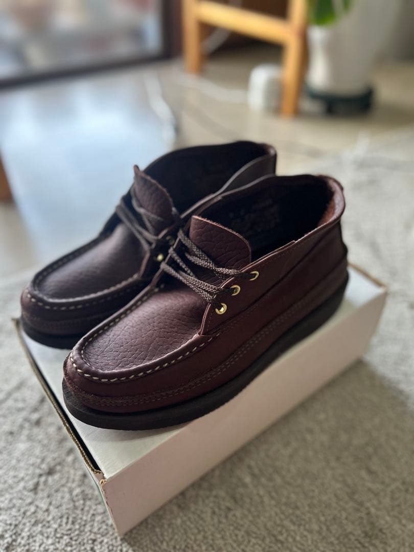 ラッセル ダークブラウン レザー モカシン