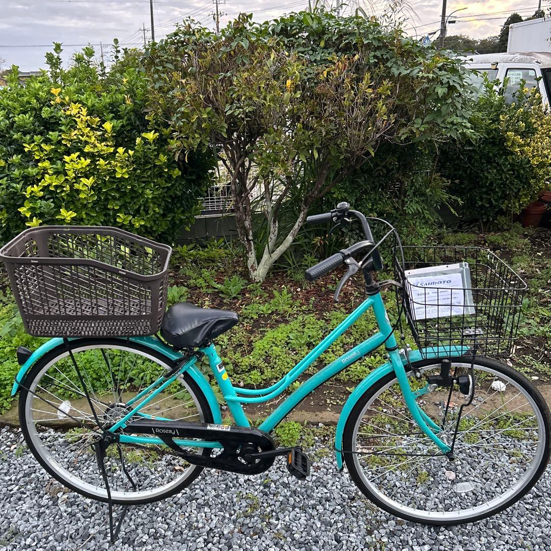 Rosellyシティサイクル アクアブルー　26c