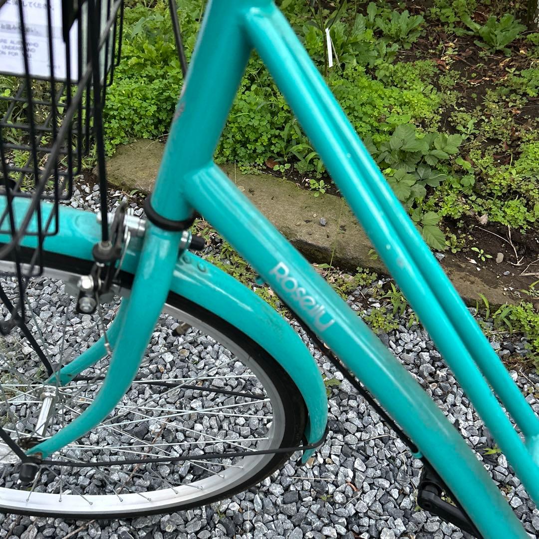 Rosellyシティサイクル アクアブルー　26c