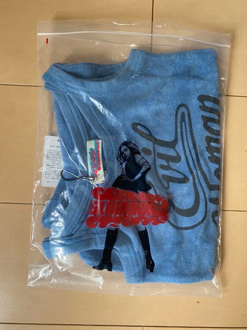 新品　初期　ヒステリックグラマー '90 パイル素材　ロゴ　ノースリーブ　Y2K