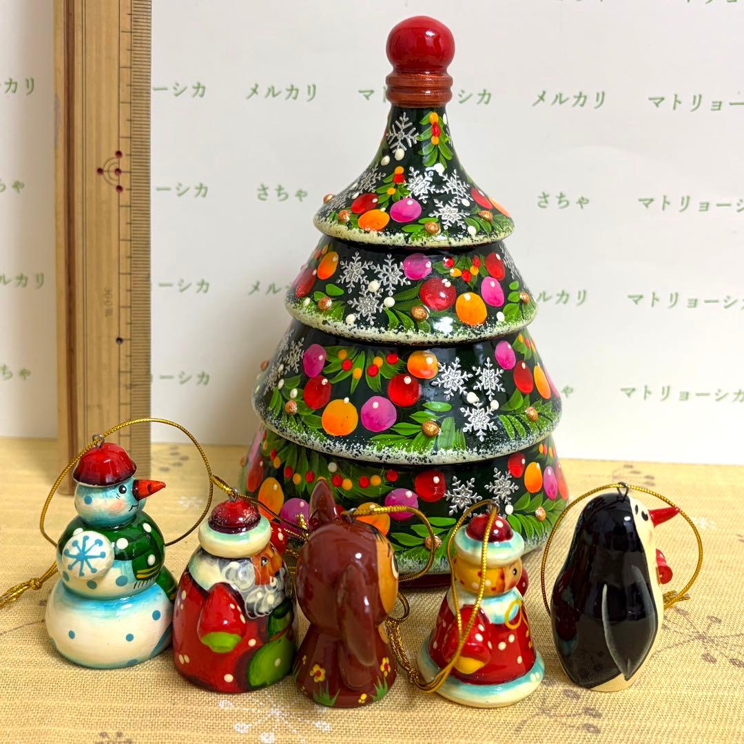 クリスマスツリー　マトリョーシカ　チェブラーシカ オーナメント