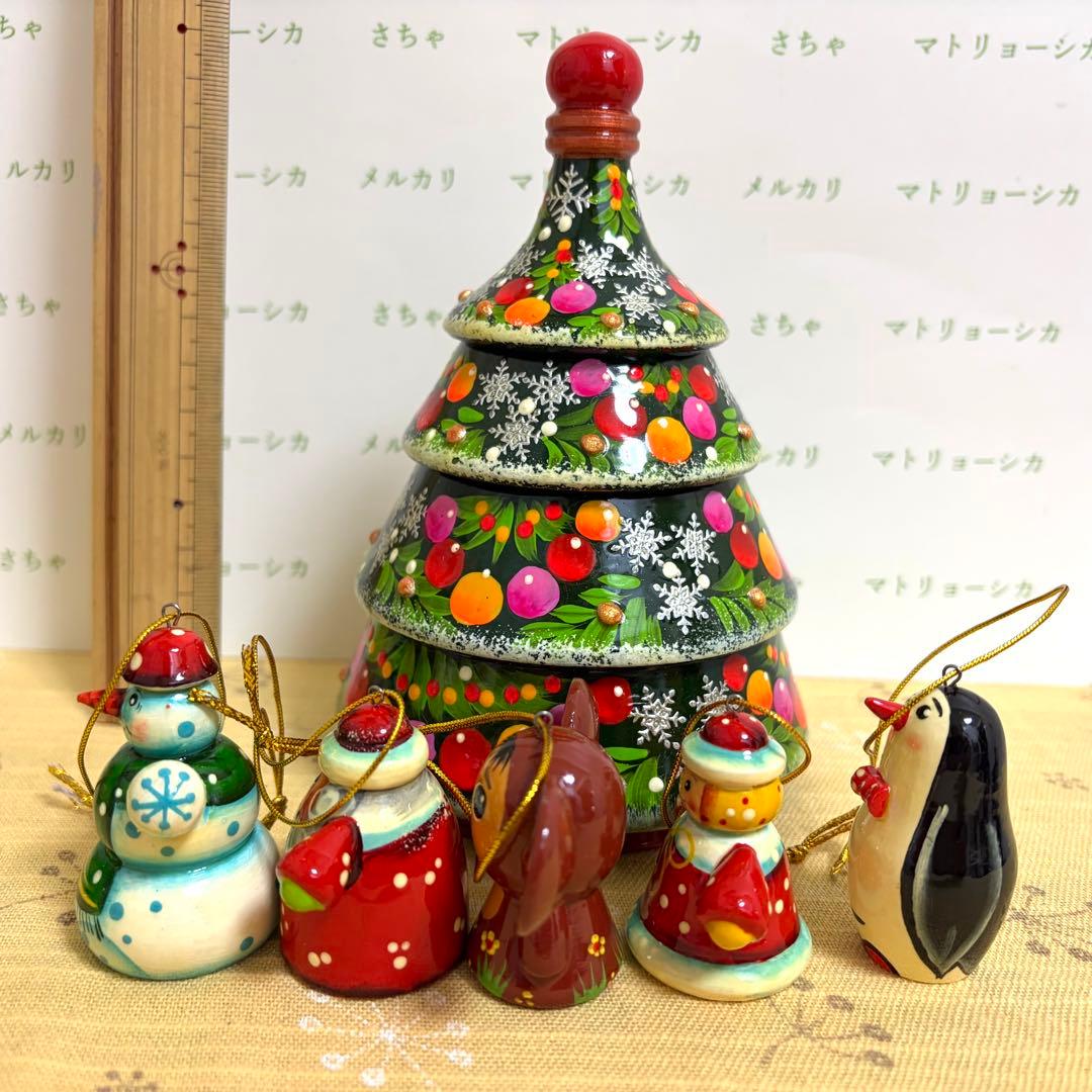 クリスマスツリー　マトリョーシカ　チェブラーシカ オーナメント