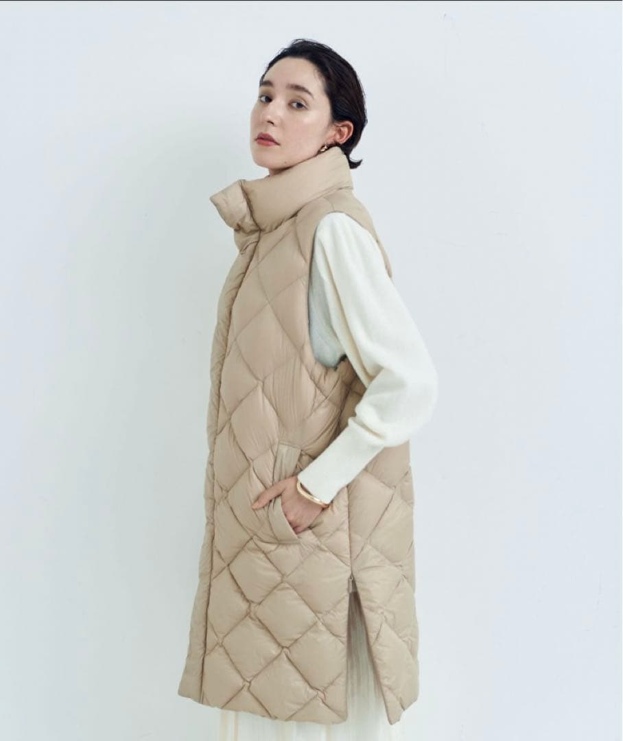 【TAION/タイオン】別注ダイヤキルトダウンジレ