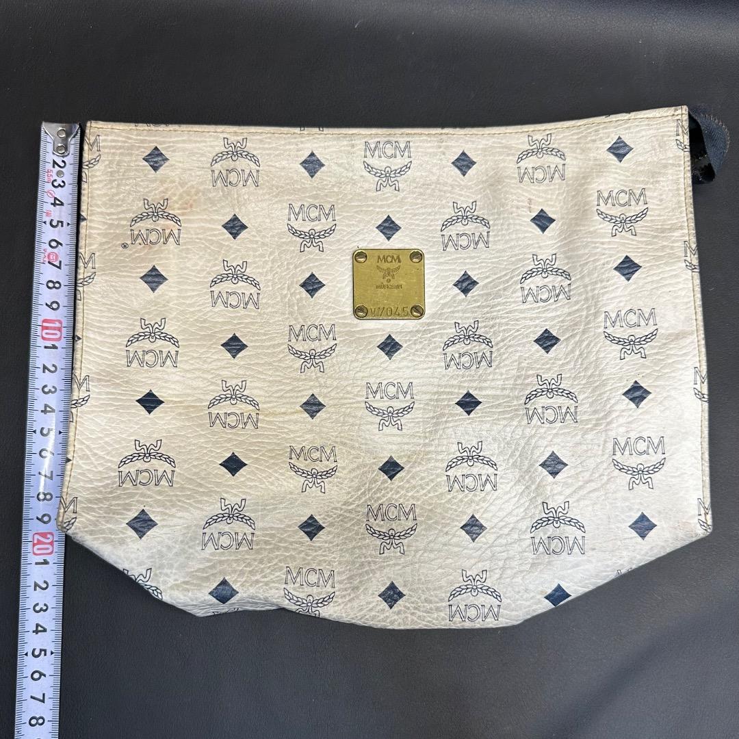 ♡Ka左1001 MCM クラッチバッグ ユニセックス アイボリー