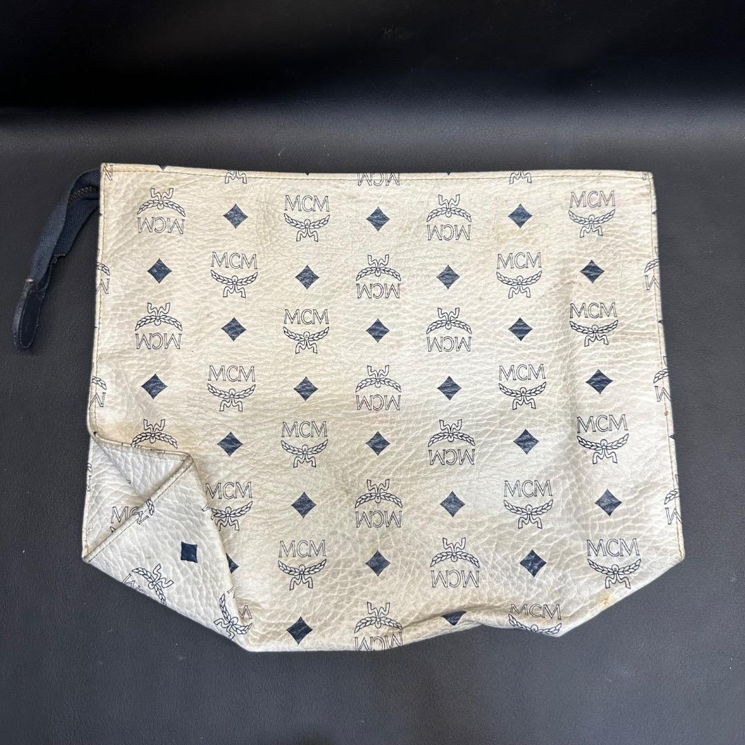 ♡Ka左1001 MCM クラッチバッグ ユニセックス アイボリー