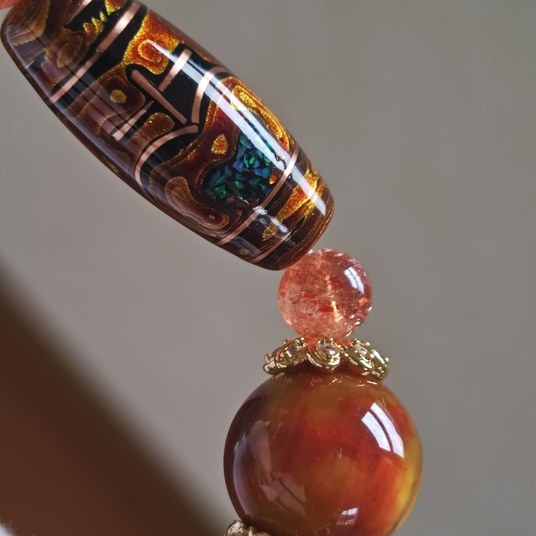 p様♡専用です♡ 大漆オパール宝瓶天珠　ゴールデンピーターサイト　サンストーン