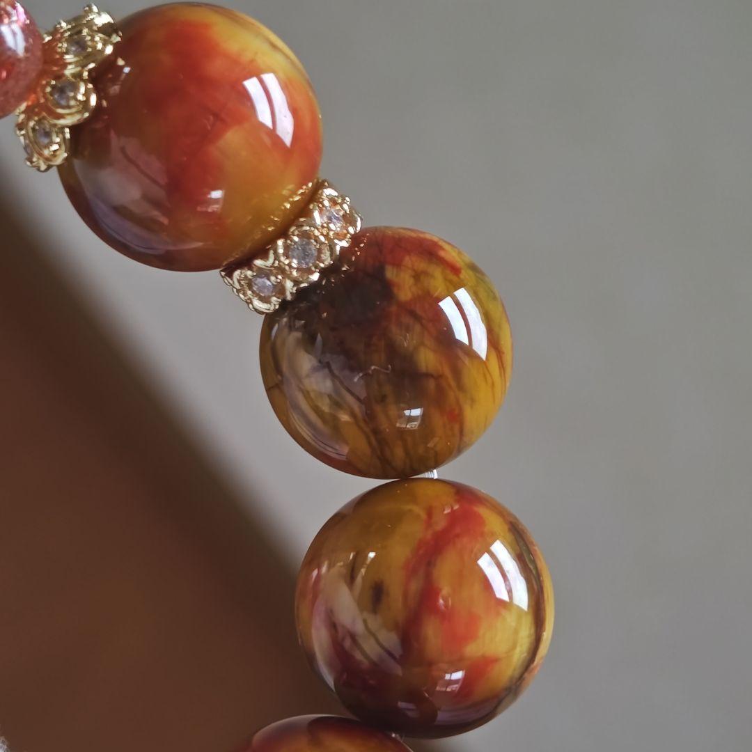 p様♡専用です♡ 大漆オパール宝瓶天珠　ゴールデンピーターサイト　サンストーン