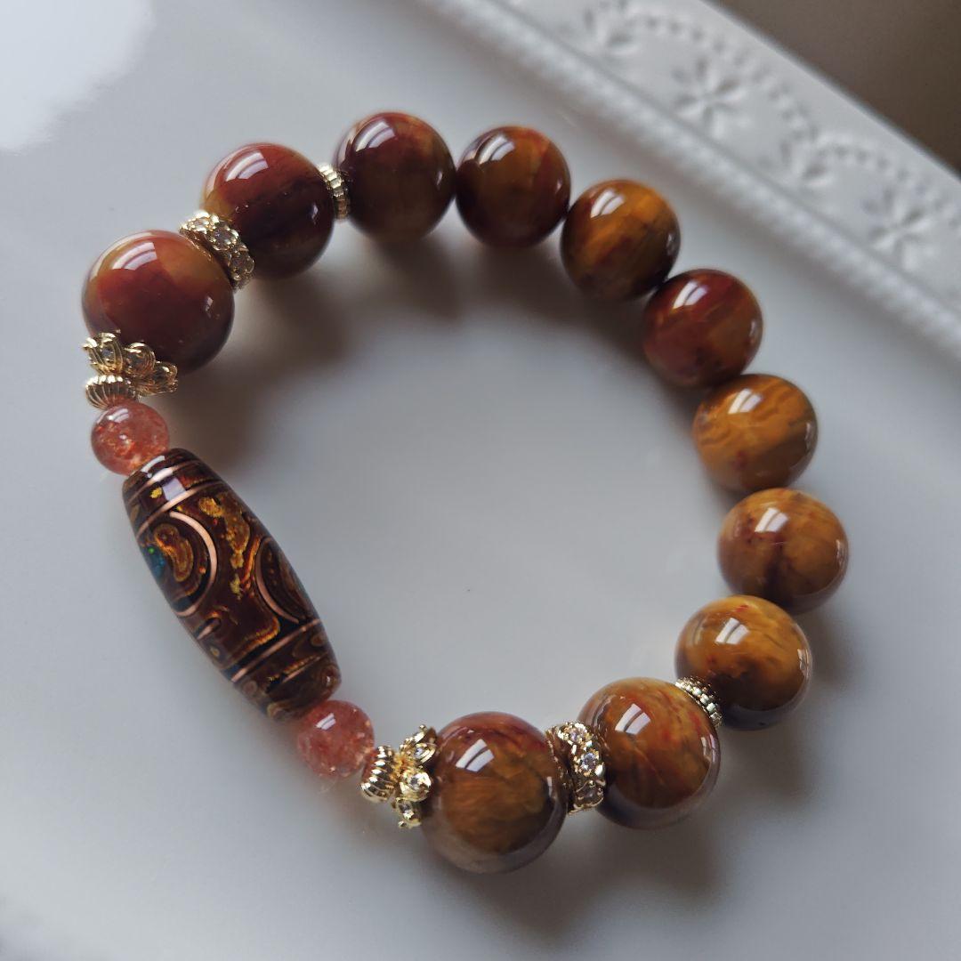 p様♡専用です♡ 大漆オパール宝瓶天珠　ゴールデンピーターサイト　サンストーン