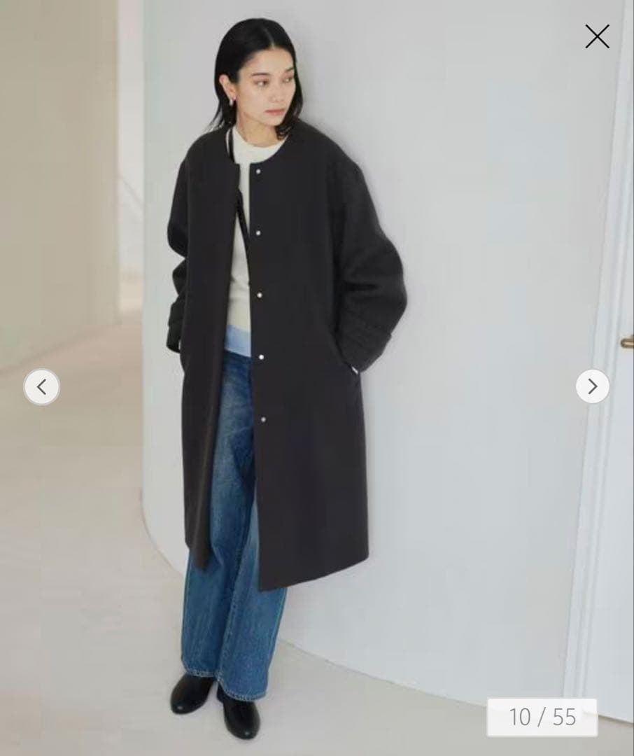 たつ兄⭐︎ユナイテッドアローズ　セントデールウール ノーカラーコート