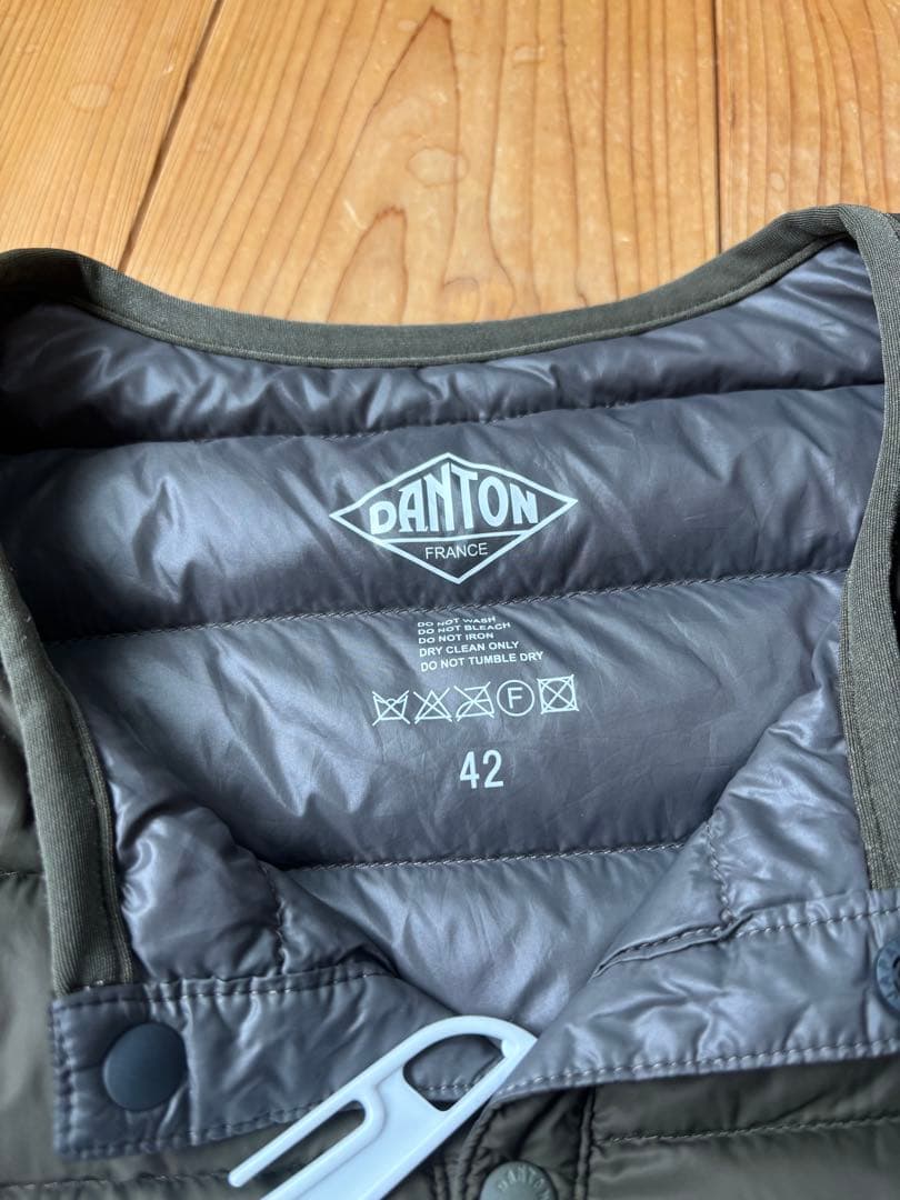 DANTON ダウンベスト 42 オリーブグリーン
