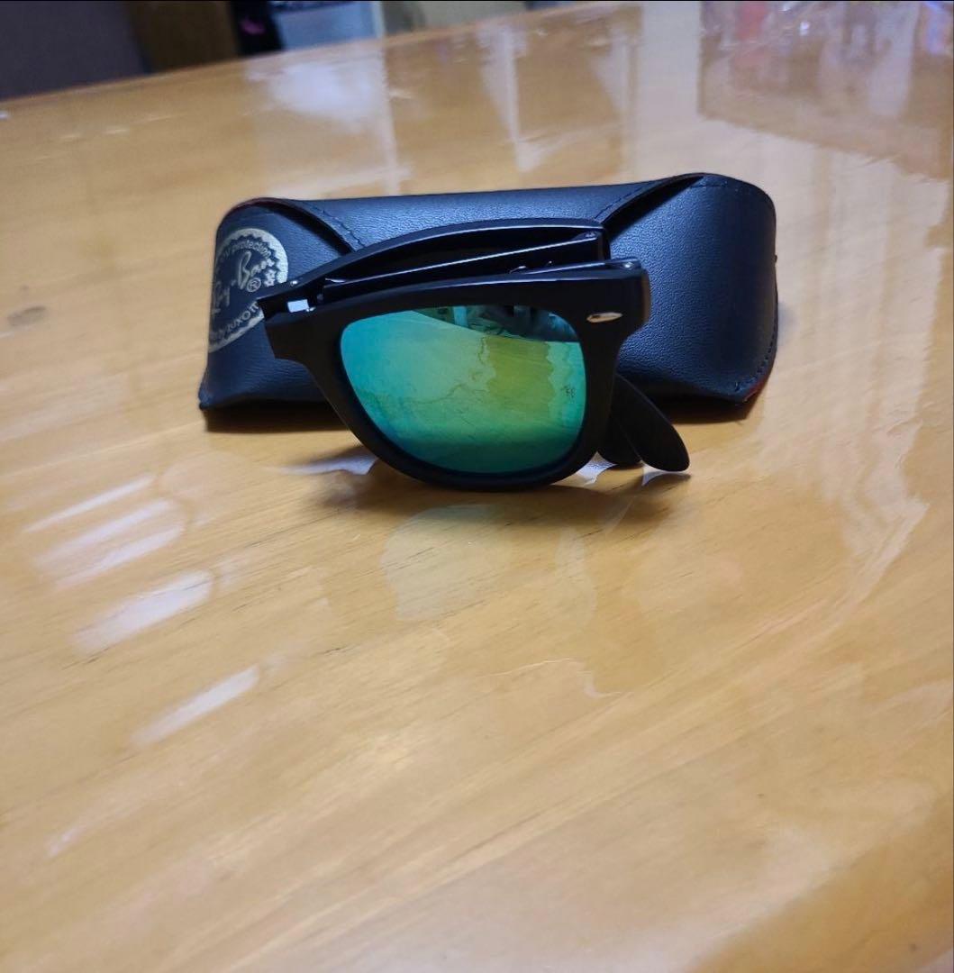 レイバンフォールディングウェイファーラーミラーレンズ折り畳みキムタク着私物