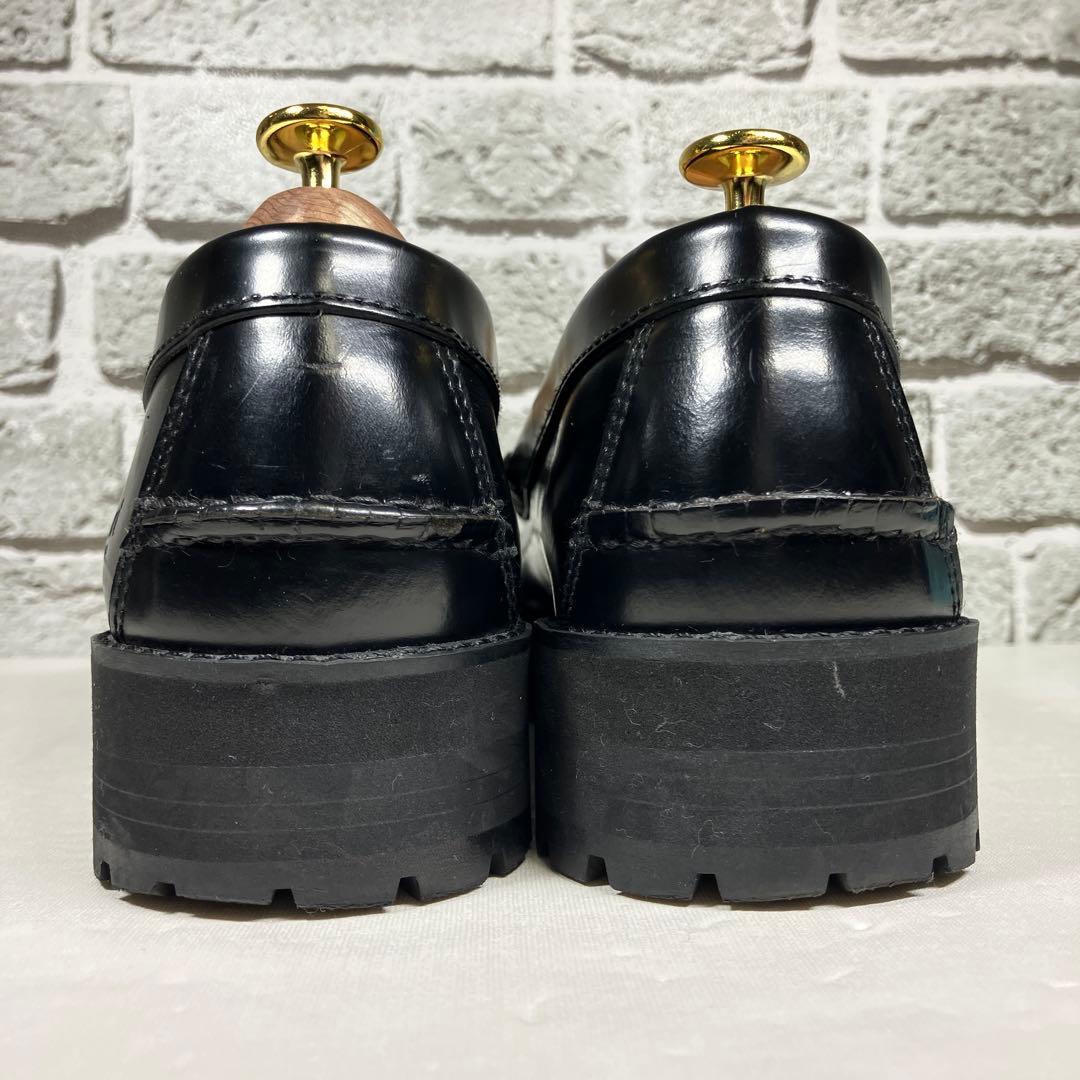 【美品】KENFORD ローファー 26cm 厚底 レザー バイカラー