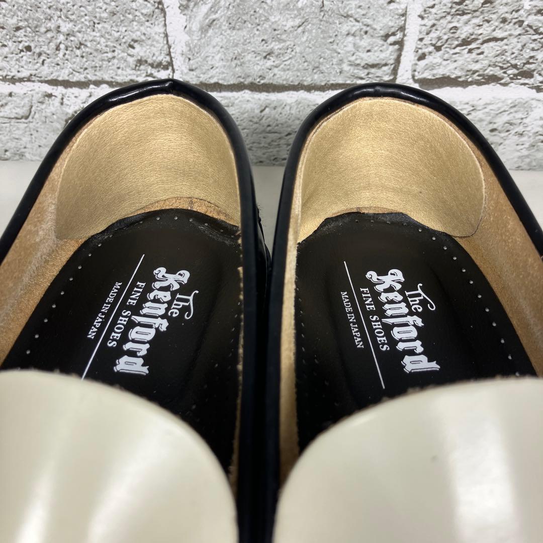 【美品】KENFORD ローファー 26cm 厚底 レザー バイカラー