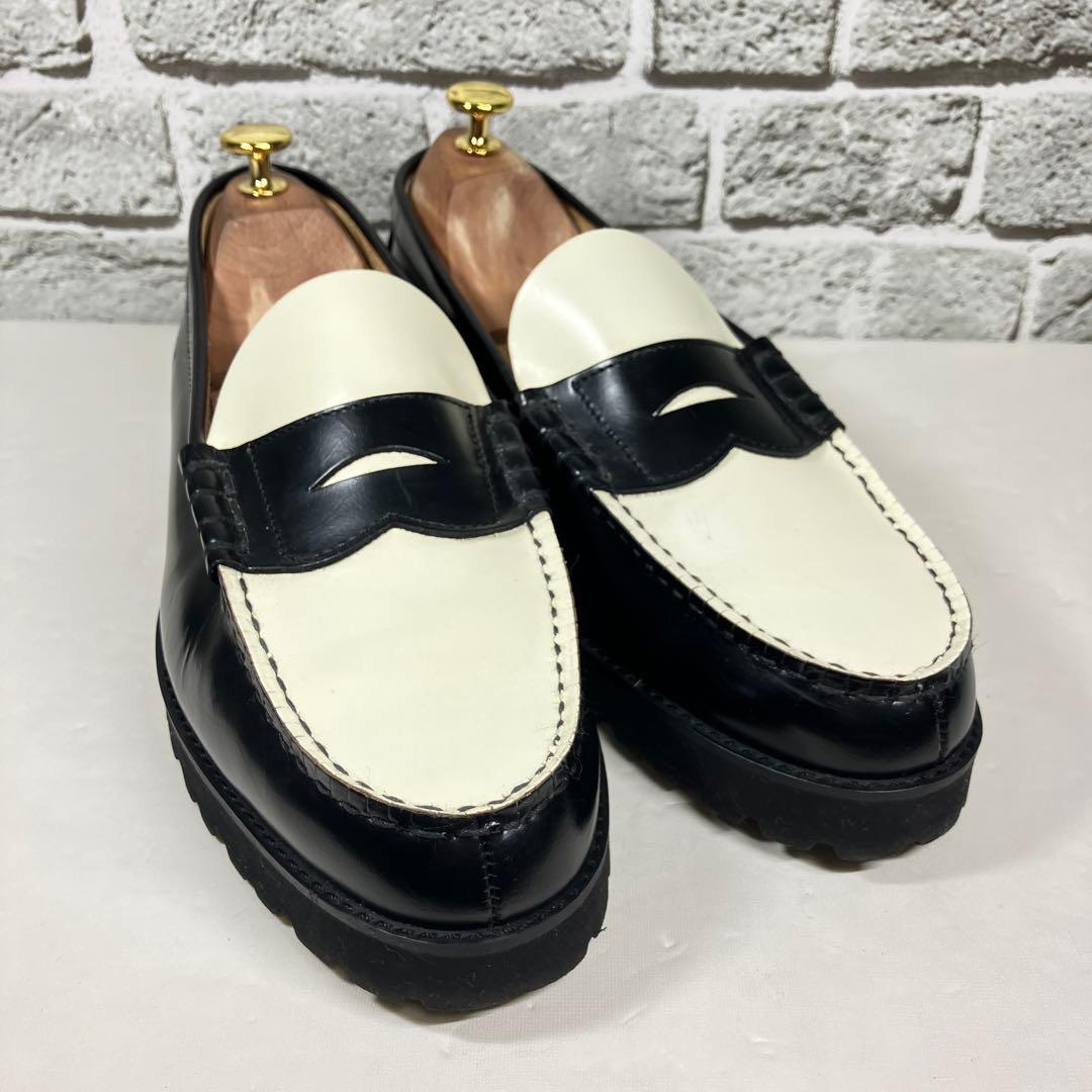 【美品】KENFORD ローファー 26cm 厚底 レザー バイカラー