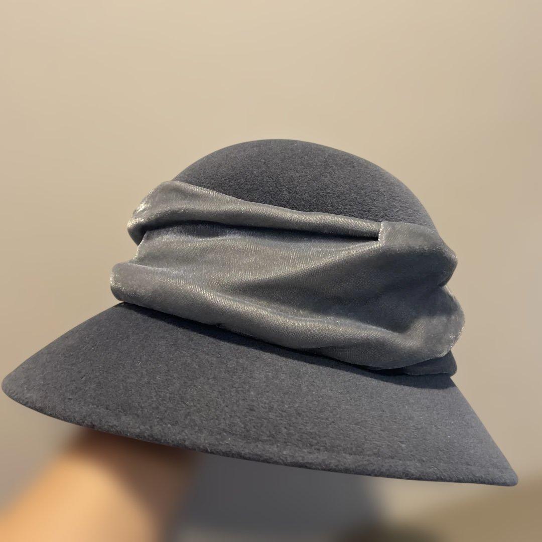マキシン　グレー系　帽子　婦人帽子