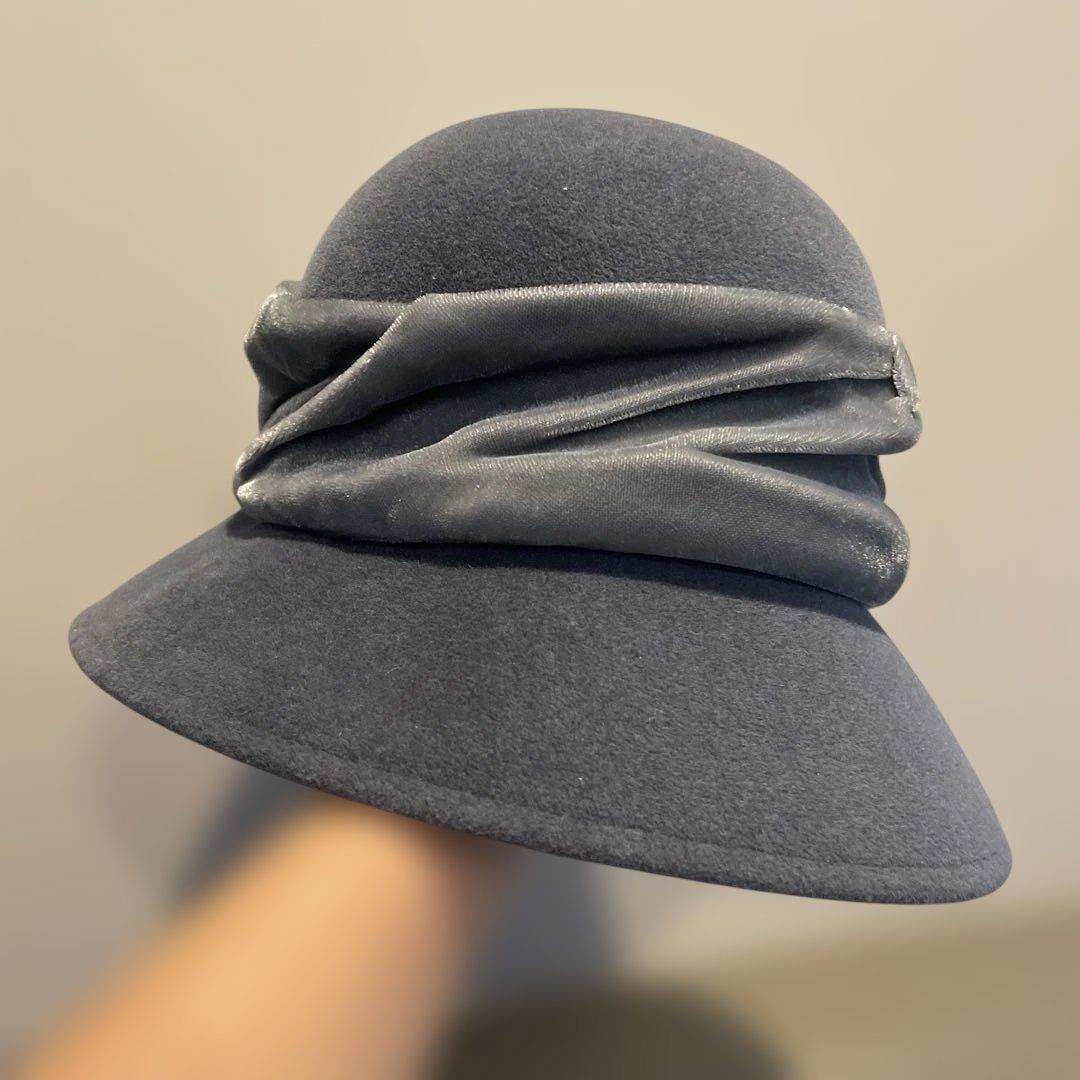 マキシン　グレー系　帽子　婦人帽子
