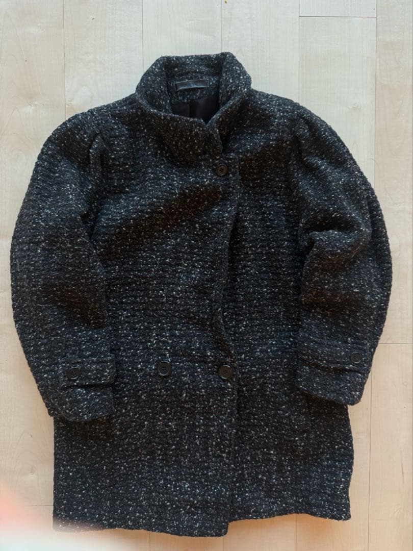 80s 黒ツイード　ブルゾンコート　usa製