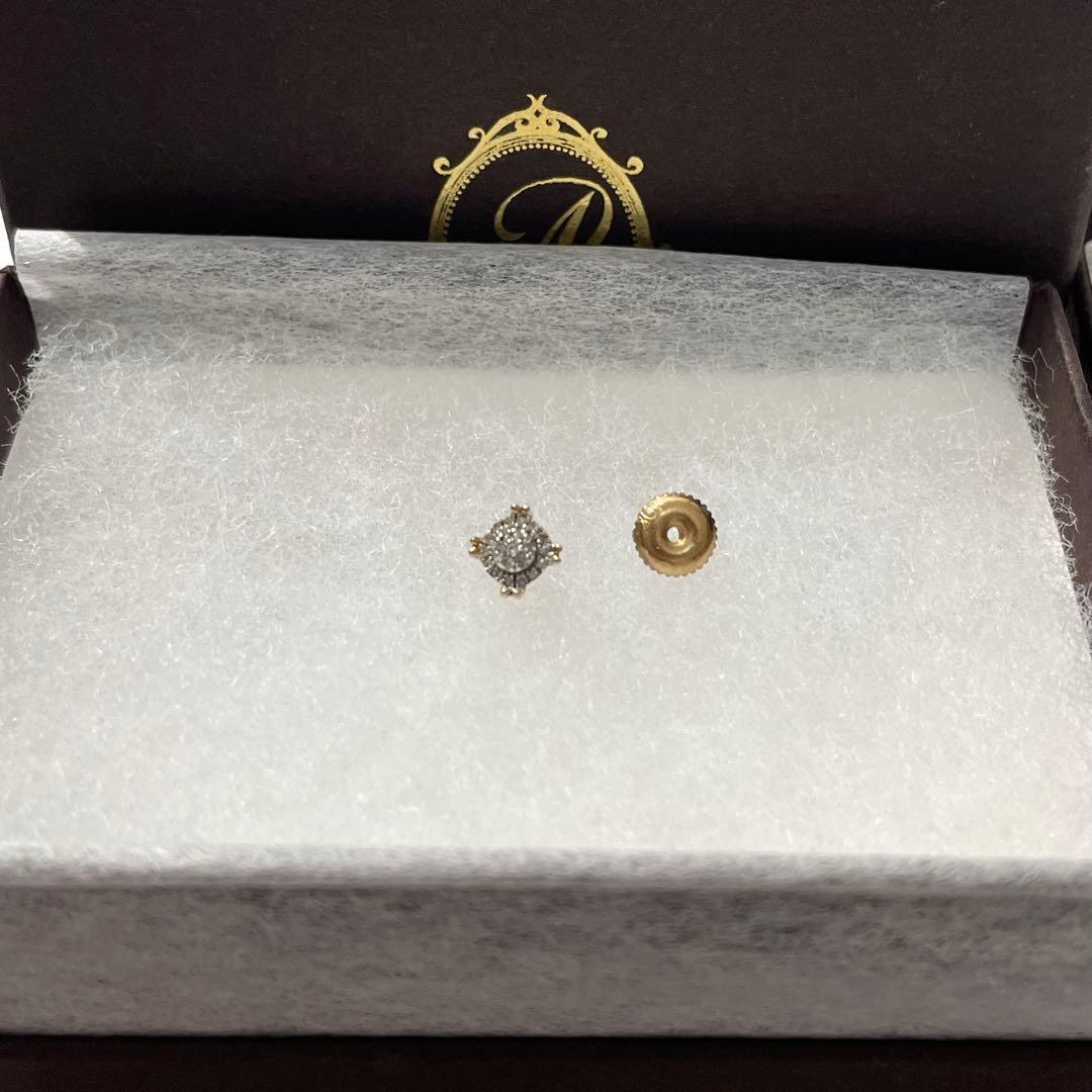 【美品】AVALANCHE ダイヤモンド 10K イエローゴールド ピアス 1個