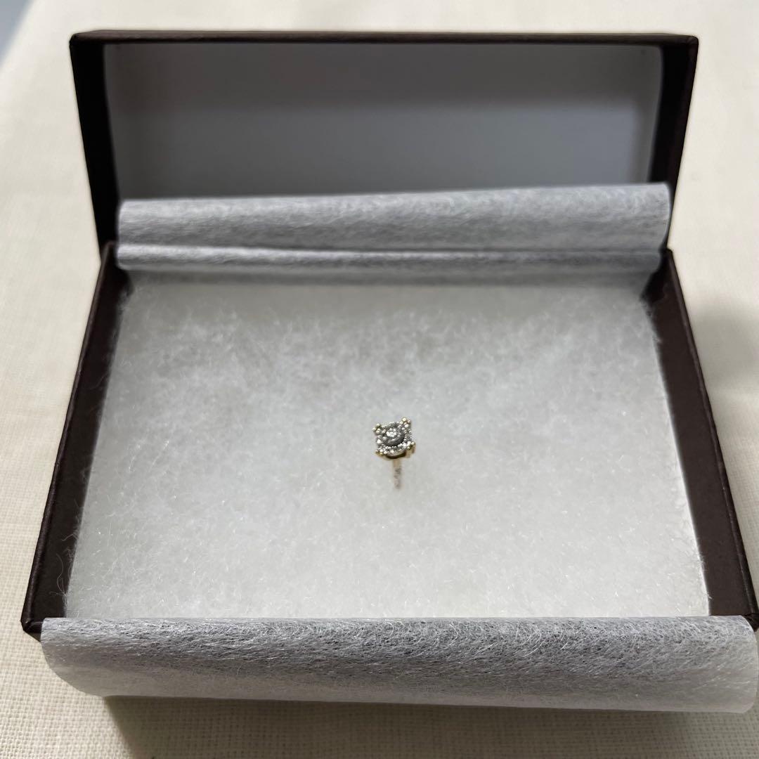 【美品】AVALANCHE ダイヤモンド 10K イエローゴールド ピアス 1個