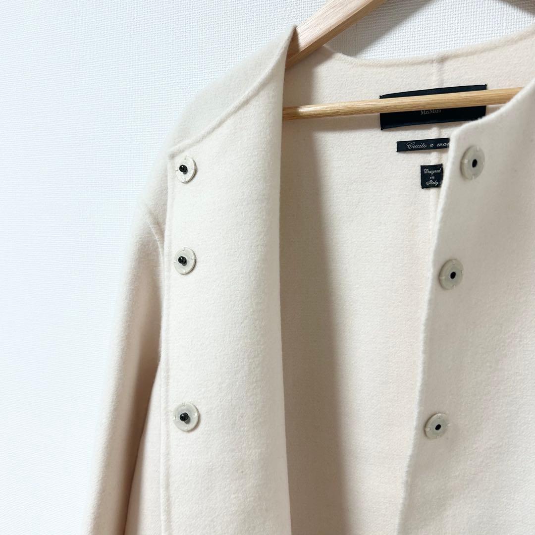 新品未使用✨MAXMARA ショートコート　クチートアマーノ　ホワイト