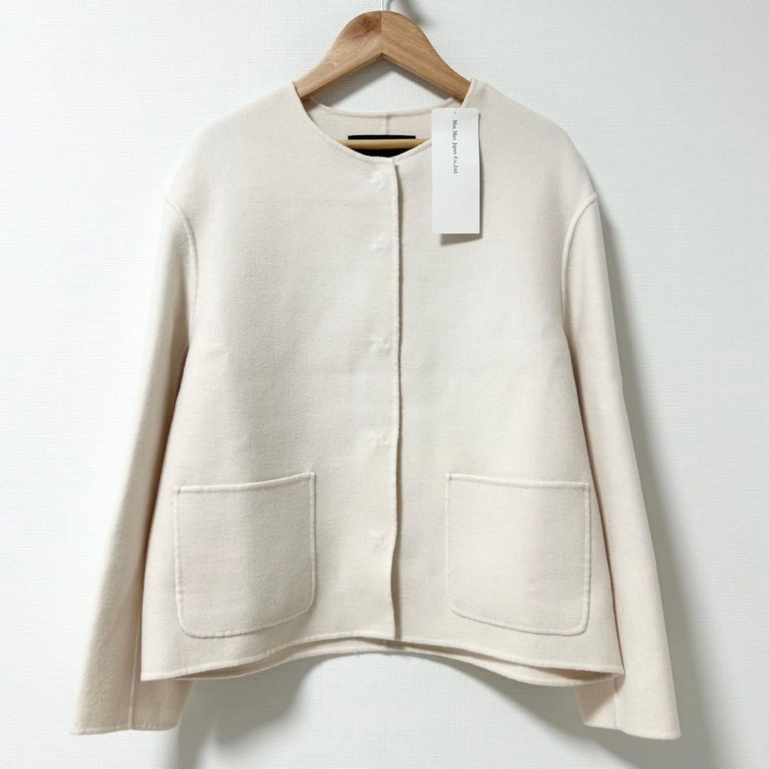 新品未使用✨MAXMARA ショートコート　クチートアマーノ　ホワイト