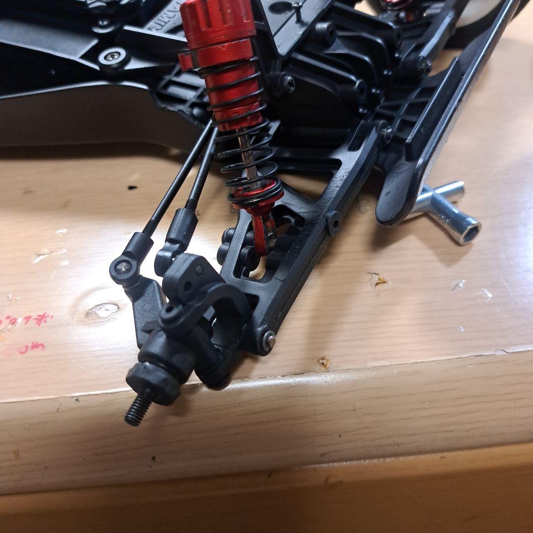 タミヤDT02フロント6角ハブ化 (京商オプティマプロボディ)