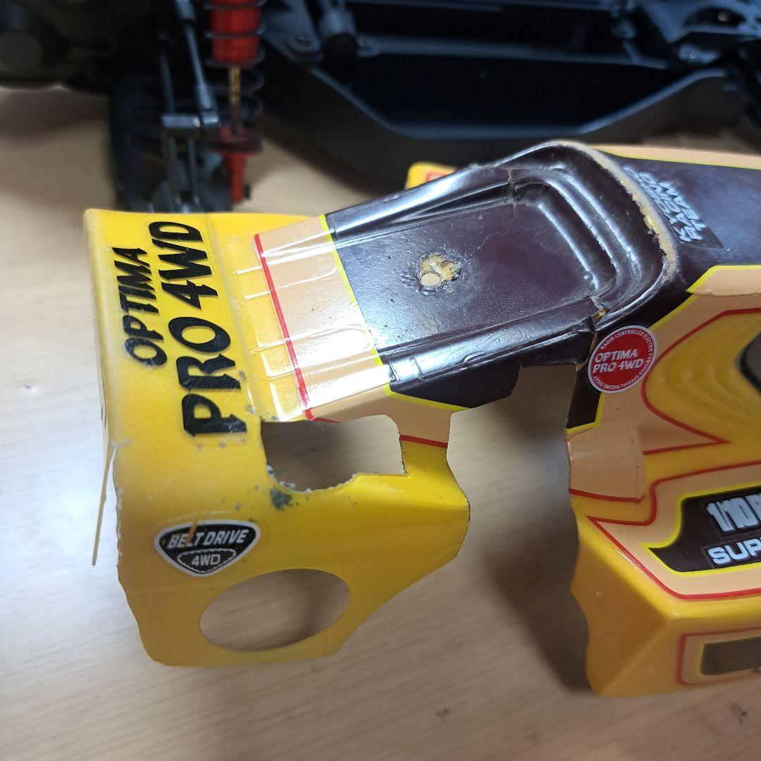 タミヤDT02フロント6角ハブ化 (京商オプティマプロボディ)