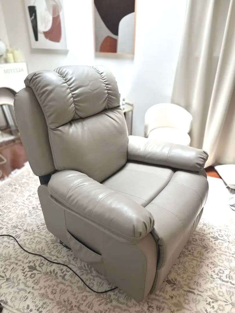 ☆anko☆電動リクライニングチェア/シフォンジュニア/グレージュ