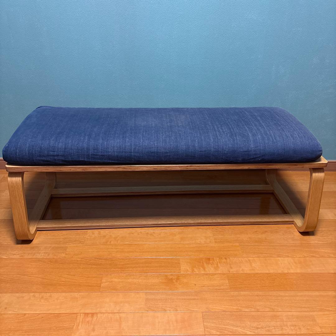 ■送料込■無印良品リビングでもダイニングでもつかえるベンチ1 アーム 椅子