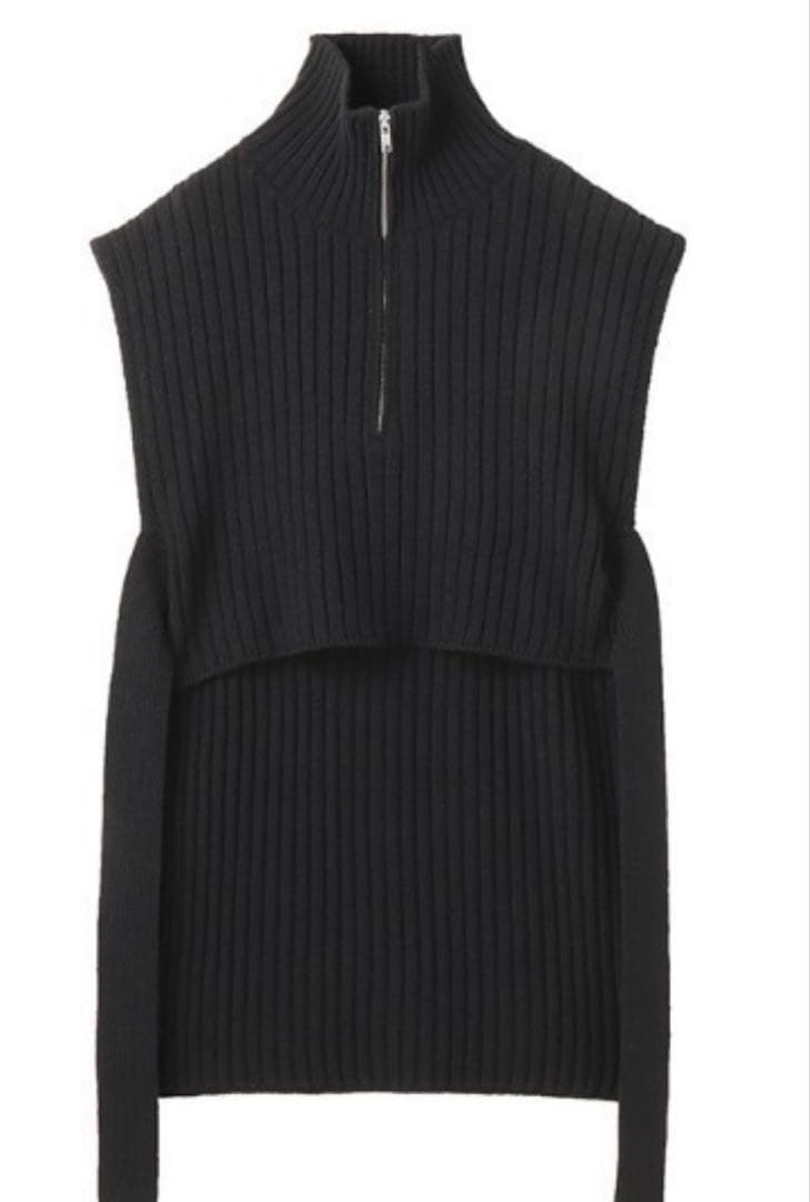 ETRE TOKYO ハーフジップタートルニットベスト　エトレトウキョウ