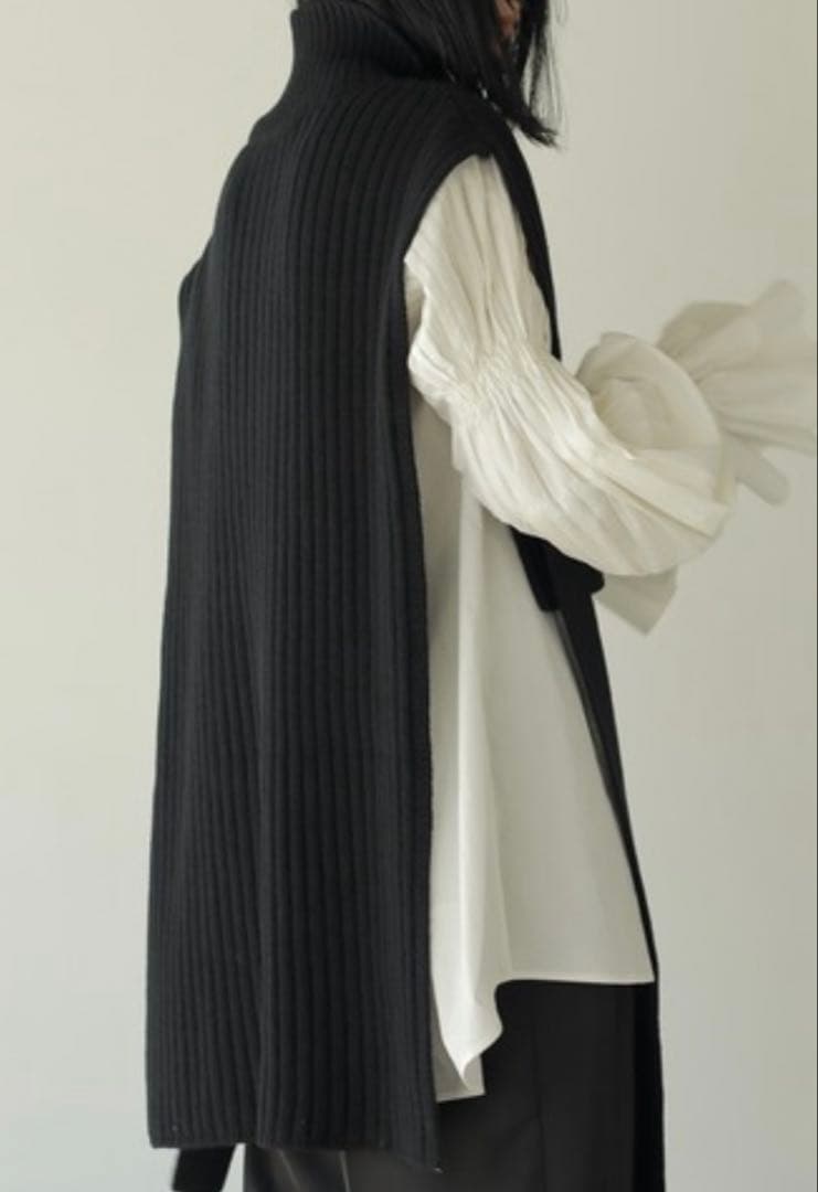 ETRE TOKYO ハーフジップタートルニットベスト　エトレトウキョウ