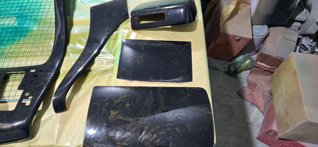 20ヴェルファイアアルファードインテリアパネルカバー黒金木目、貼り付けパネル新品