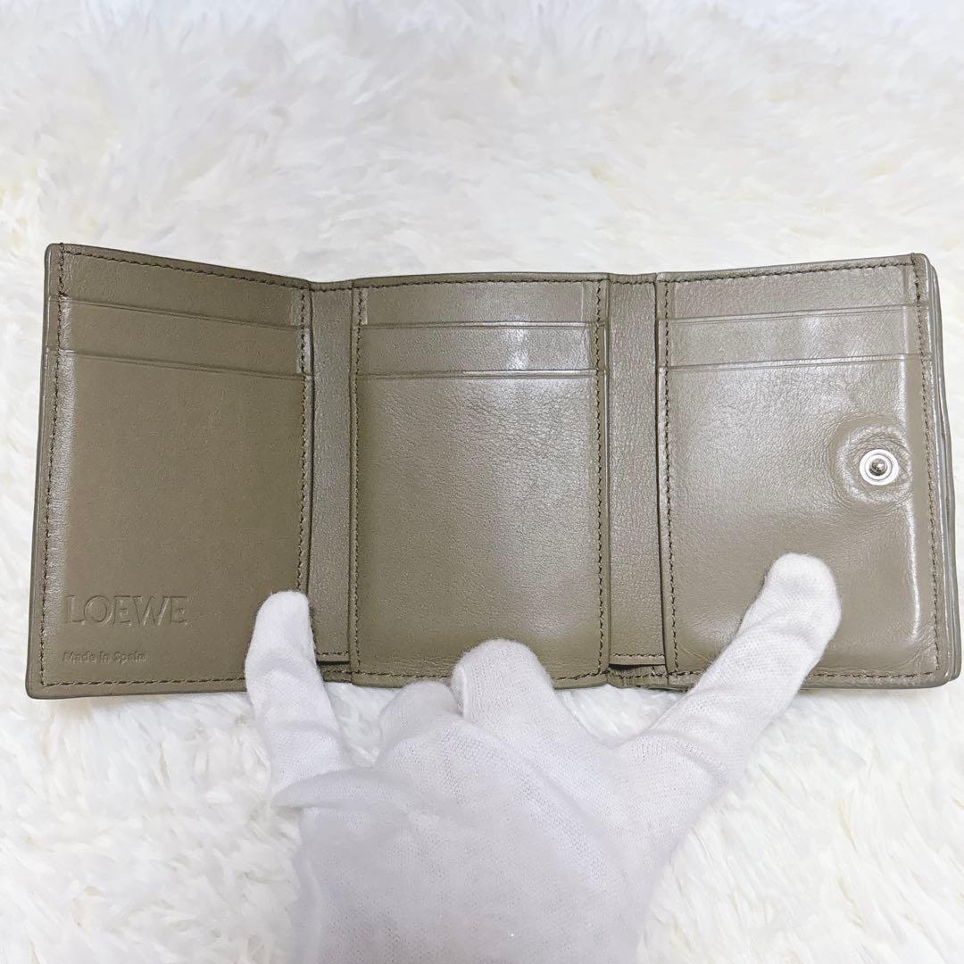 美品✨LOEWE アナグラム トライフォールド ウォレット 三つ折り財布