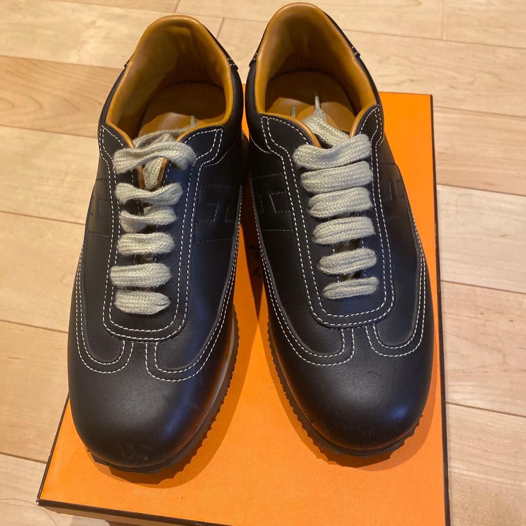 HERMES ブラック スニーカー 保存袋付き