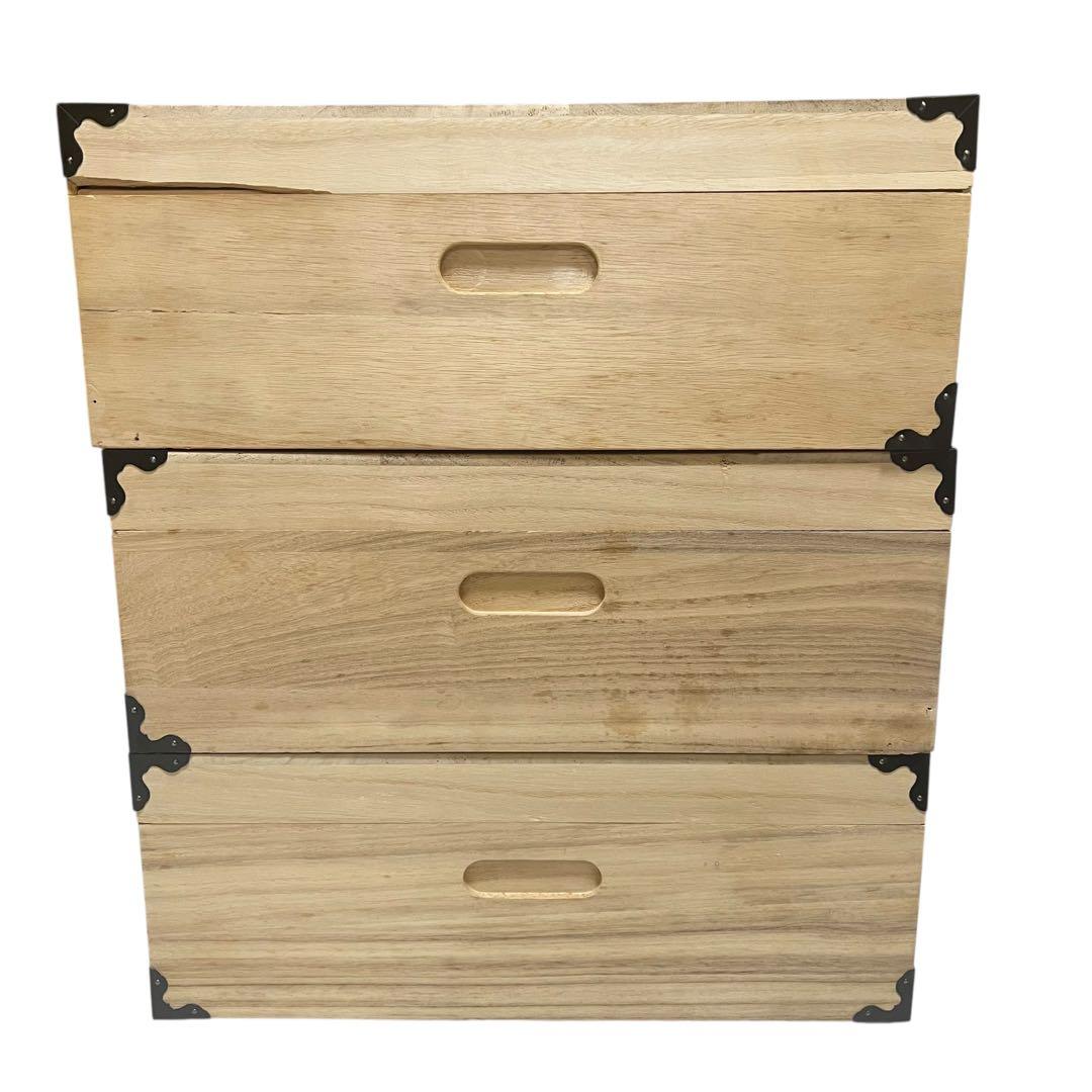 【良品】 桐箪笥　桐タンス　桐箱　着物衣装ケース 3段　セット　まとめ