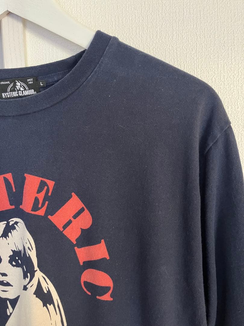 HYSTERIC GLAMOUR 長袖カットソー L ネイビー