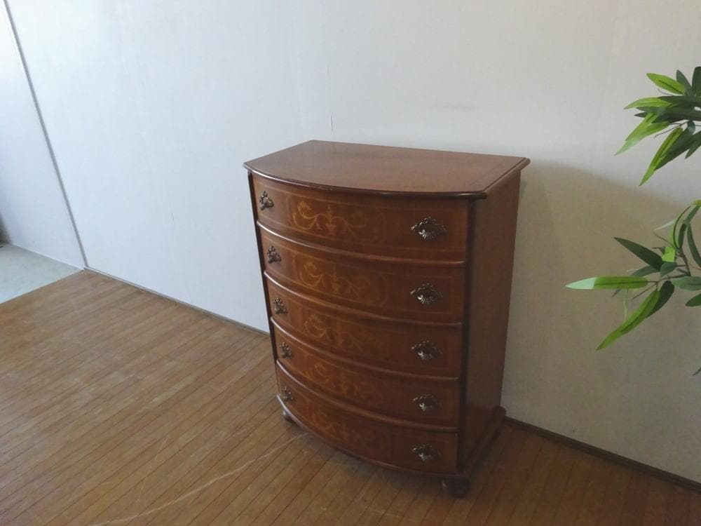 anju　イタリア　クラシックスタイル　象嵌細工　高級　5段チェスト