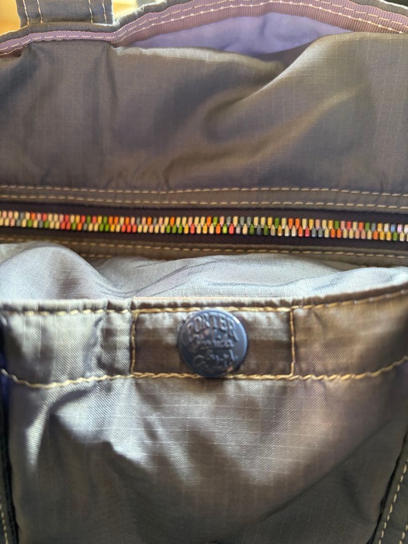 porter ポーター　レア　ドラム型　ボストン　カラフルファスナー　白タグ