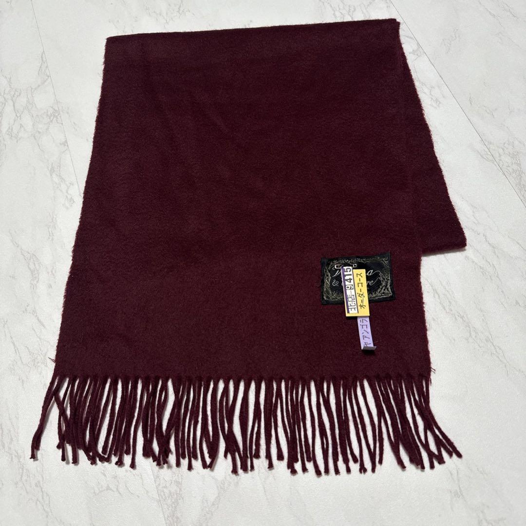 Vicuna Cashimere ビキューナ カシミヤ マフラー ボルドー