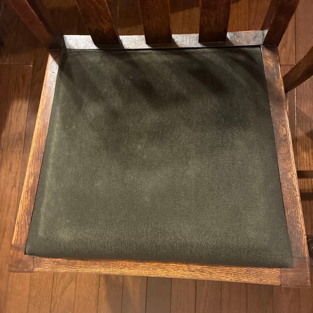 ロイズアンティークス購入 木製スラットバック椅子 2脚セット