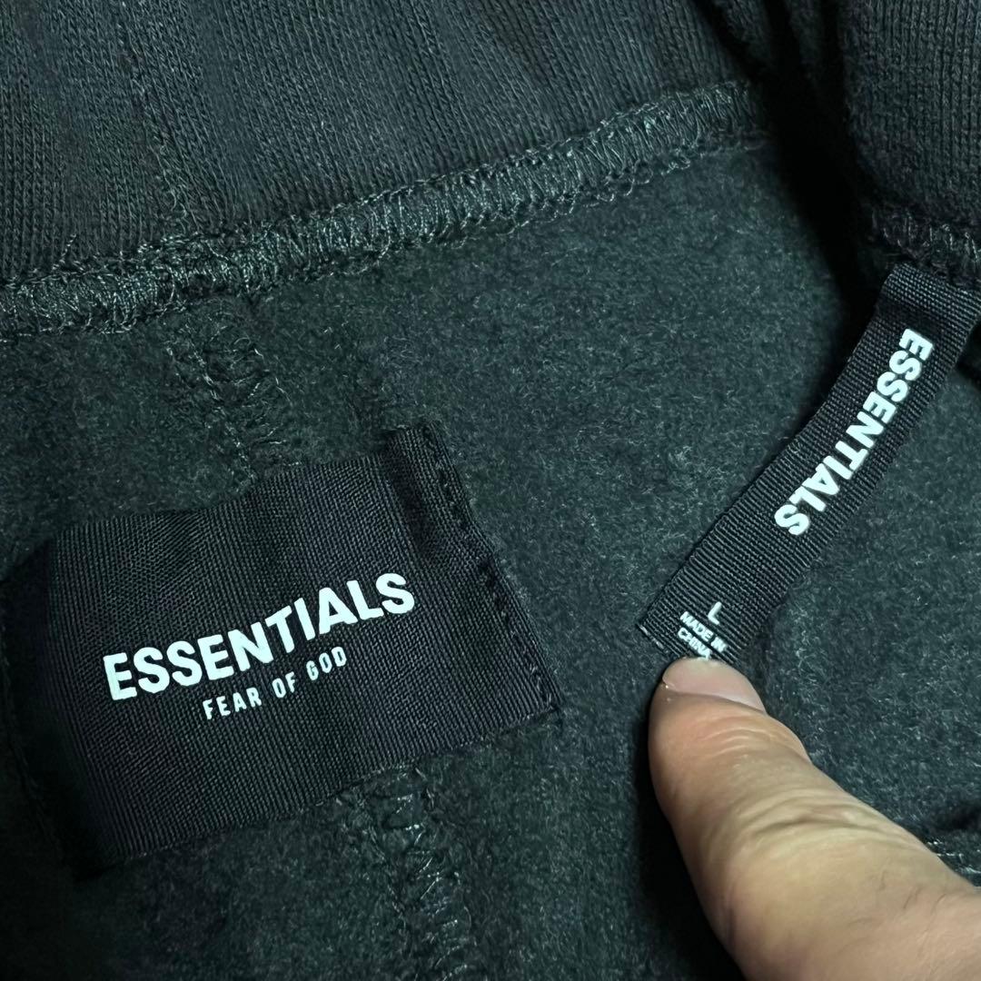 Fog Essentials スウェットパンツブラック　黒　裏起毛　反射フォント